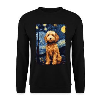 Lagotto Romagnolo Nuit étoilée - Sweat-shirt Unisexe - noir - Devant - Alina (178cm) & Michal (187cm)