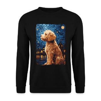 Lagotto Romagnolo Nuit étoilée - Sweat-shirt Unisexe - noir - Devant - Alina (178cm) & Michal (187cm)