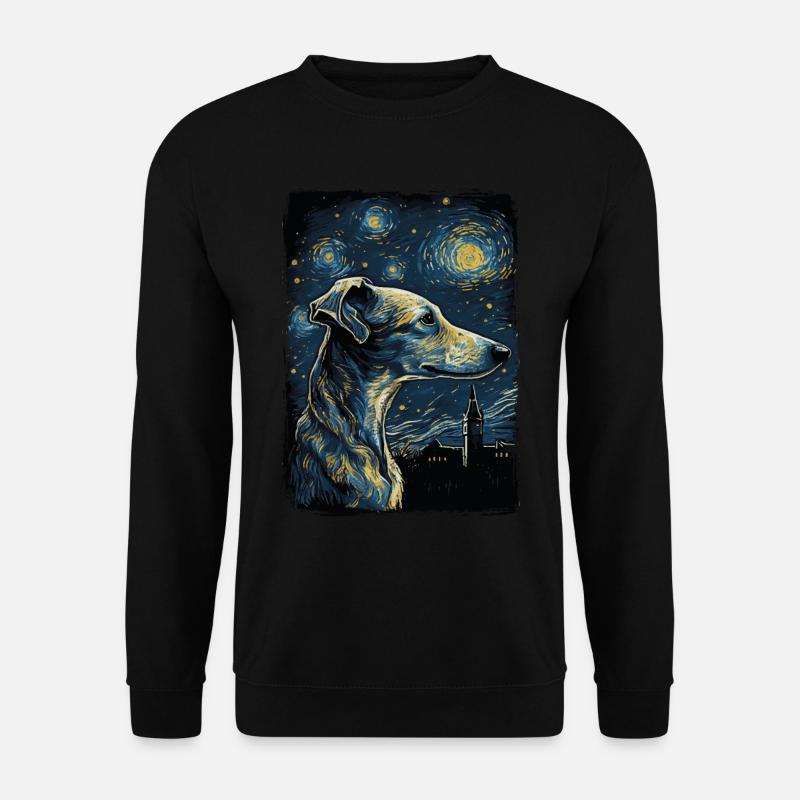 Galgo Español Starry Night - Unisex Sweatshirt - black