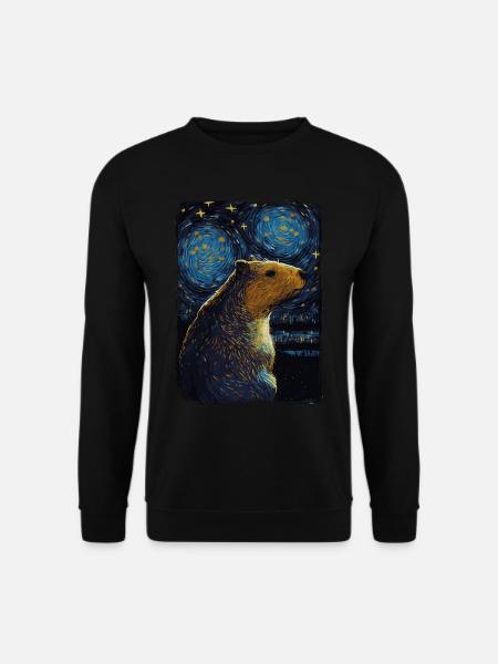 Capybara Nuit étoilée - Sweat-shirt Unisexe - noir