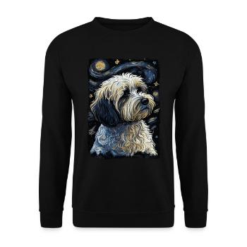 Havanese Starry Night - Unisex Sweatshirt - black - Front - Alina (178cm) & Michal (187cm)