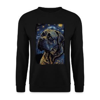 Cane Corso Nuit étoilée - Sweat-shirt Unisexe - noir - Devant - Alina (178cm) & Michal (187cm)