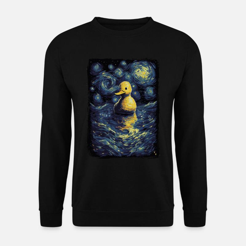 Rubber Duck Starry Night - Unisex Sweatshirt - black