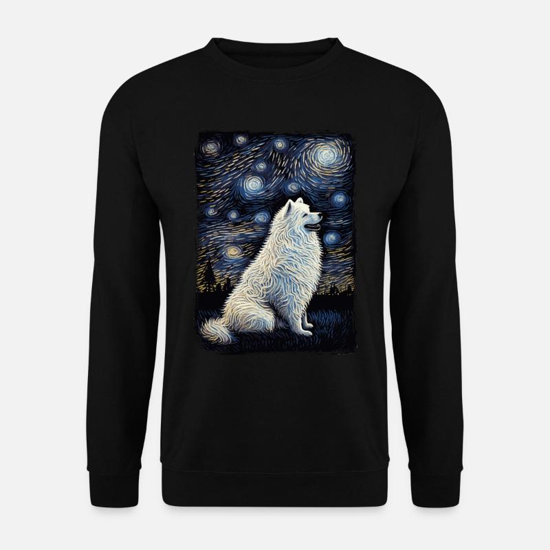 Samoyed Starry Night - Unisex Sweatshirt - black