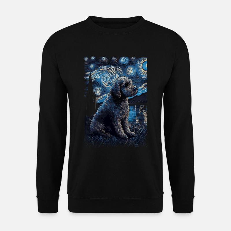 Lagotto Romagnolo Starry Night - Unisex Sweatshirt - black