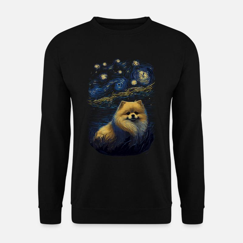 Pomeranian Starry Night - Unisex Sweatshirt - black