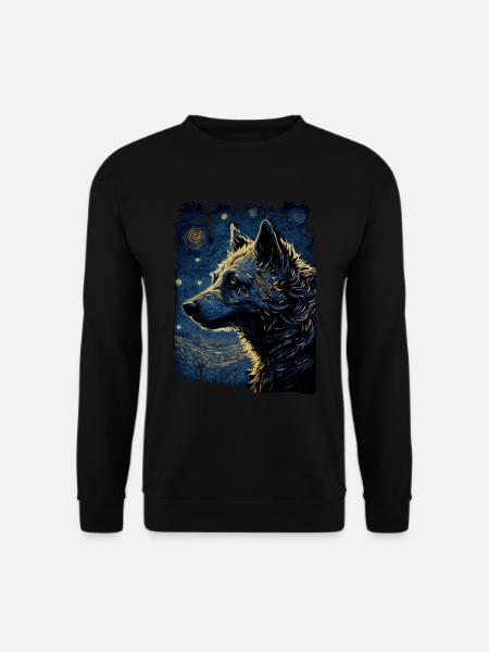 Hyena Starry Night - Unisex Sweatshirt - black