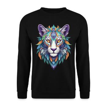 conception de mandala spirituel - Sweat-shirt Unisexe - noir - Devant - Alina (178cm) & Michal (187cm)