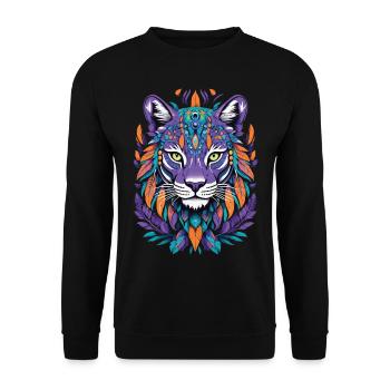 conception de mandala spirituel - Sweat-shirt Unisexe - noir - Devant - Alina (178cm) & Michal (187cm)