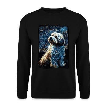 Havanese Starry Night - Unisex Sweatshirt - black - Front - Alina (178cm) & Michal (187cm)