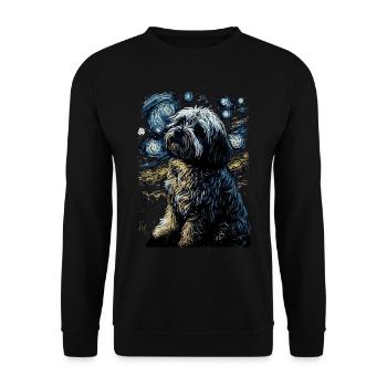 Havanese Starry Night - Unisex Sweatshirt - black - Front - Alina (178cm) & Michal (187cm)