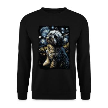 Havanese Starry Night - Unisex Sweatshirt - black - Front - Alina (178cm) & Michal (187cm)
