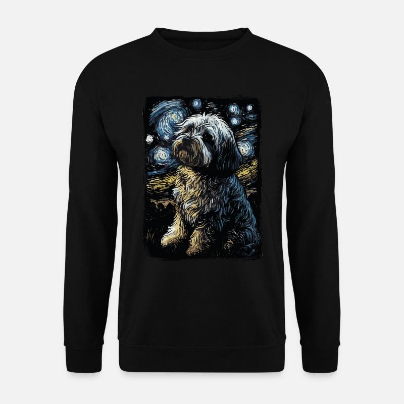 Nuit étoilée bichon havanais - Sweat-shirt Unisexe - noir