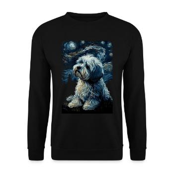 Havanese Starry Night - Unisex Sweatshirt - black - Front - Alina (178cm) & Michal (187cm)