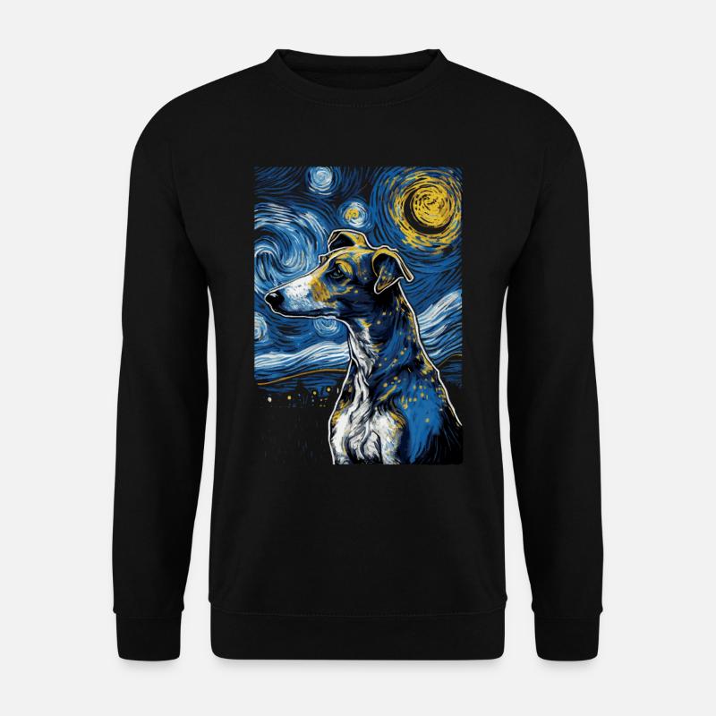 Galgo Español Starry Night - Unisex Sweatshirt - black