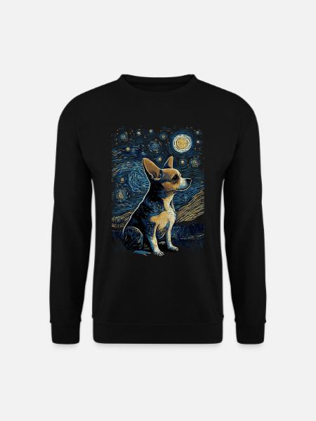 Chihuahua Nuit étoilée - Sweat-shirt Unisexe - noir