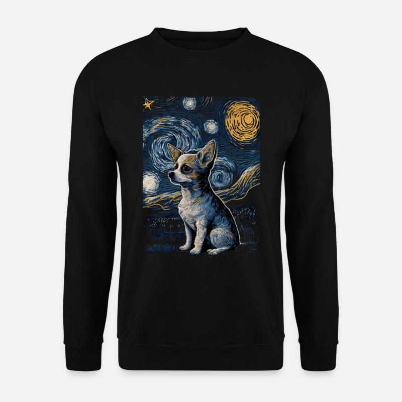 Chihuahua Starry Night - Unisex Sweatshirt - black