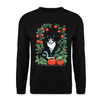 Chat de jardin Chats domestiques Propriétaire Chats Dame - Sweat-shirt Unisexe - noir - Devant - Alina (178cm) & Michal (187cm)