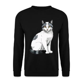 Chats domestiques, Propriétaire, Chat mignon, Chats, Dame - Sweat-shirt Unisexe - noir - Devant - Alina (178cm) & Michal (187cm)