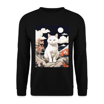 Chat Asiatique Mignon Pet Love - Sweat-shirt Unisexe - noir - Devant - Alina (178cm) & Michal (187cm)