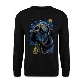Cane Corso Starry Night - Unisex Pullover - Schwarz - Vorne - Alina (178cm) & Michal (187cm)