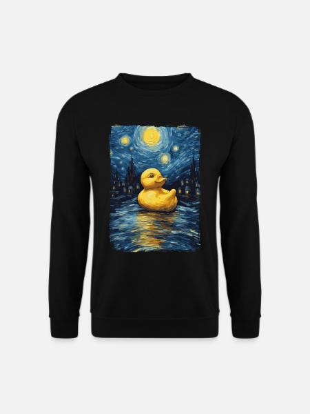 Badeente Starry Night - Unisex Pullover - Schwarz