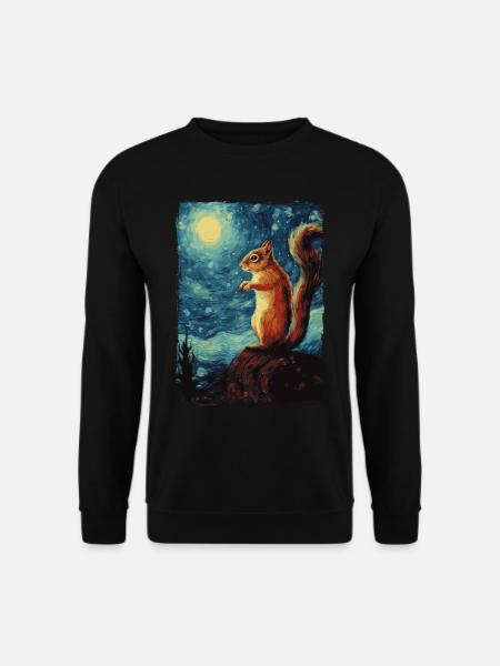 Écureuil Nuit étoilée - Sweat-shirt Unisexe - noir