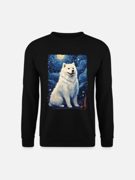 Samoyed Starry Night - Unisex Sweatshirt - black