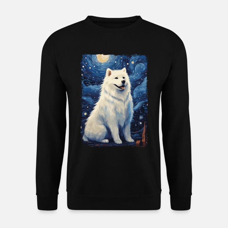 Samoyed Starry Night - Unisex Sweatshirt - black