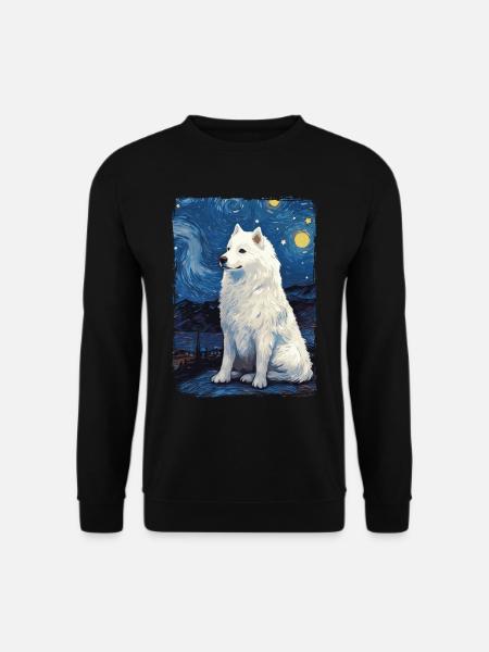 Samoyed Starry Night - Unisex Sweatshirt - black