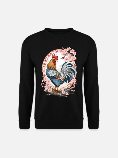 Asiatique avec l’esthétique des fleurs de cerisier - Sweat-shirt Unisexe - noir