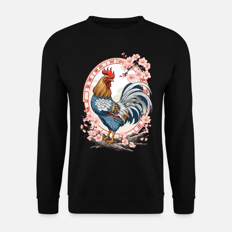 Asiatique avec l’esthétique des fleurs de cerisier - Sweat-shirt Unisexe - noir