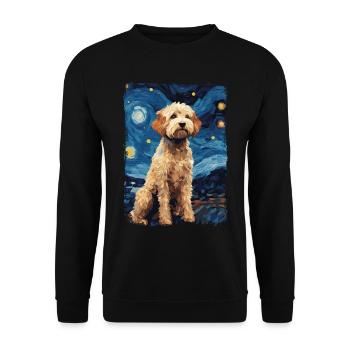 Lagotto Romagnolo Nuit étoilée - Sweat-shirt Unisexe - noir - Devant - Alina (178cm) & Michal (187cm)