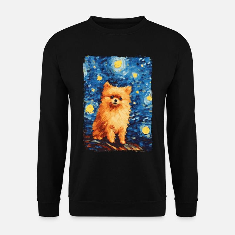 Pomeranian Starry Night - Unisex Sweatshirt - black