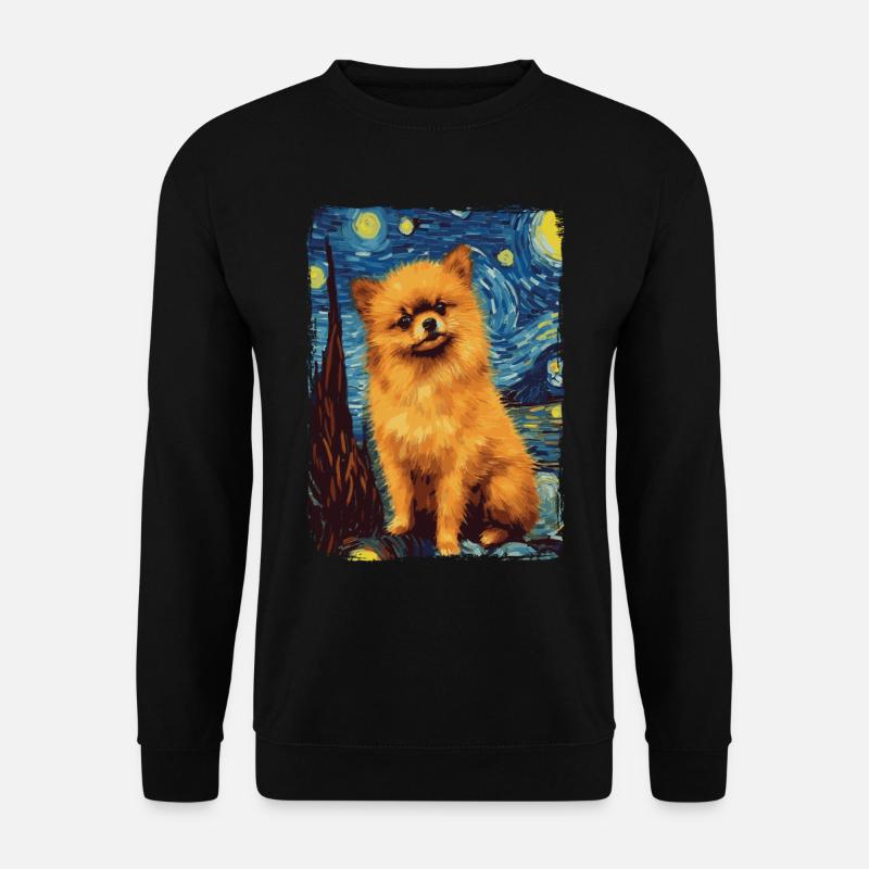 Pomeranian Starry Night - Unisex Sweatshirt - black
