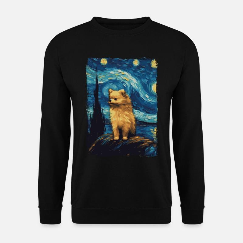 Pomeranian Starry Night - Unisex Sweatshirt - black