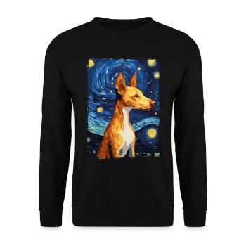 Podenco Starry Night - Unisex Pullover - Schwarz - Vorne - Alina (178cm) & Michal (187cm)