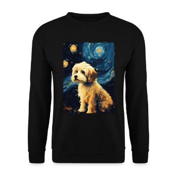 Havanese Starry Night - Unisex Sweatshirt - black - Front - Alina (178cm) & Michal (187cm)