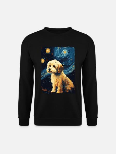 Havaneser Starry Night - Unisex Pullover - Schwarz