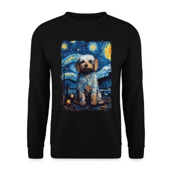 Havanese Starry Night - Unisex Sweatshirt - black - Front - Alina (178cm) & Michal (187cm)