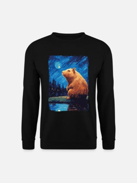 Capybara Nuit étoilée - Sweat-shirt Unisexe - noir