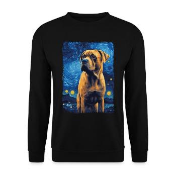 Cane Corso Nuit étoilée - Sweat-shirt Unisexe - noir - Devant - Alina (178cm) & Michal (187cm)