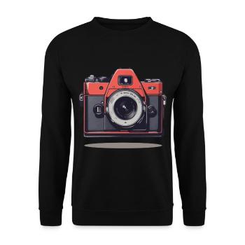 Appareil photo vintage esthétique appareil photo rétro - Sweat-shirt Unisexe - noir - Devant - Alina (178cm) & Michal (187cm)