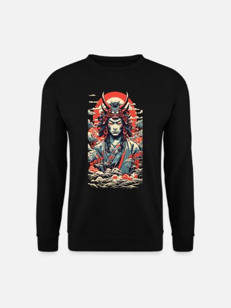 Aesthetic Yokai Oni Vintage Japan Streetwear - Unisex Sweatshirt - black