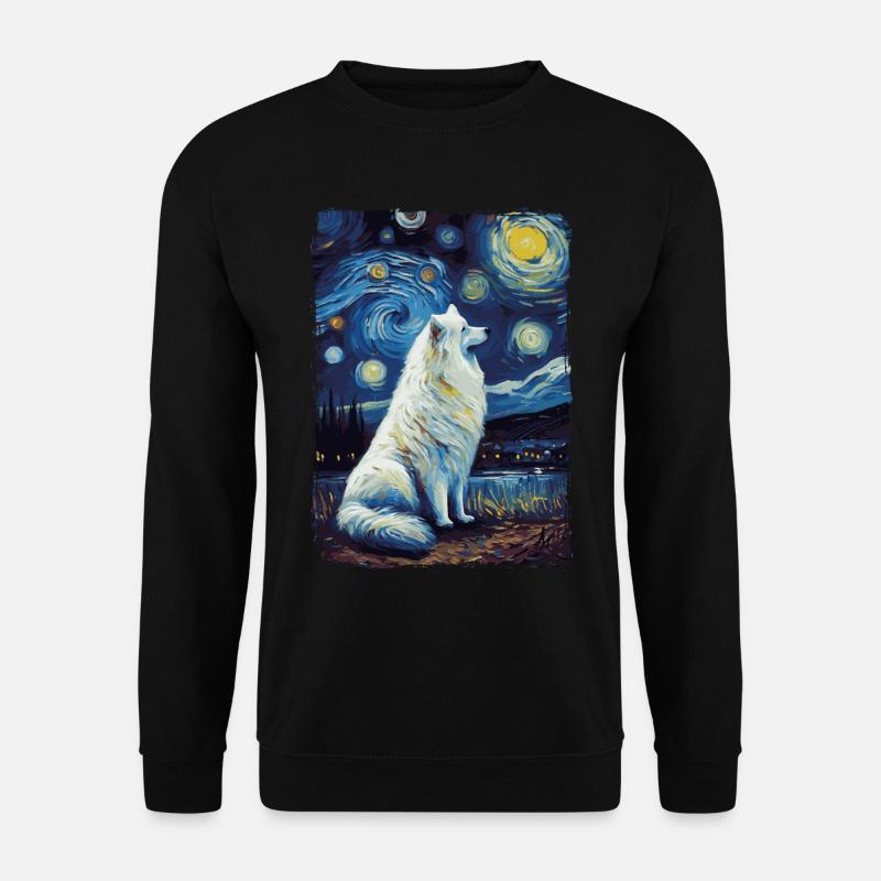 Samoyed Starry Night - Unisex Sweatshirt - black
