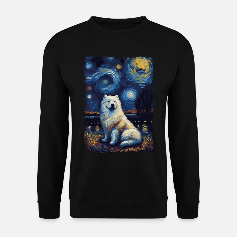Samoyède Nuit étoilée - Sweat-shirt Unisexe - noir