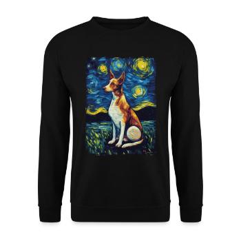 Podenco Starry Night - Unisex Pullover - Schwarz - Vorne - Alina (178cm) & Michal (187cm)