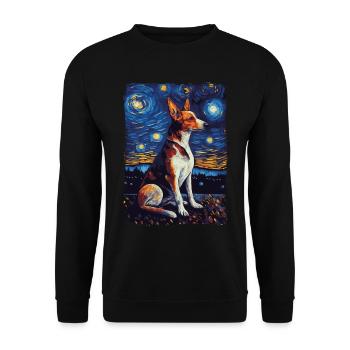 Podenco Starry Night - Unisex Pullover - Schwarz - Vorne - Alina (178cm) & Michal (187cm)