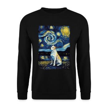 Pitbull Nuit étoilée - Sweat-shirt Unisexe - noir - Devant - Alina (178cm) & Michal (187cm)