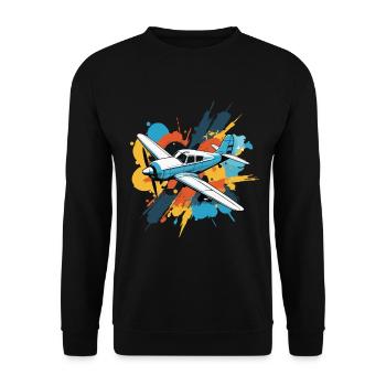 Maquette d’avion Pilote d’avion Avion Hobby - Sweat-shirt Unisexe - noir - Devant - Alina (178cm) & Michal (187cm)